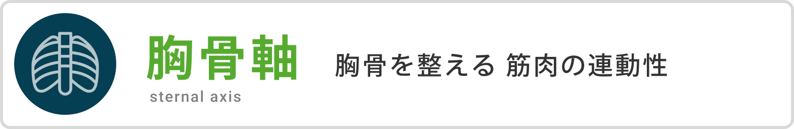 胸骨軸 胸骨を整える 筋肉の連動性